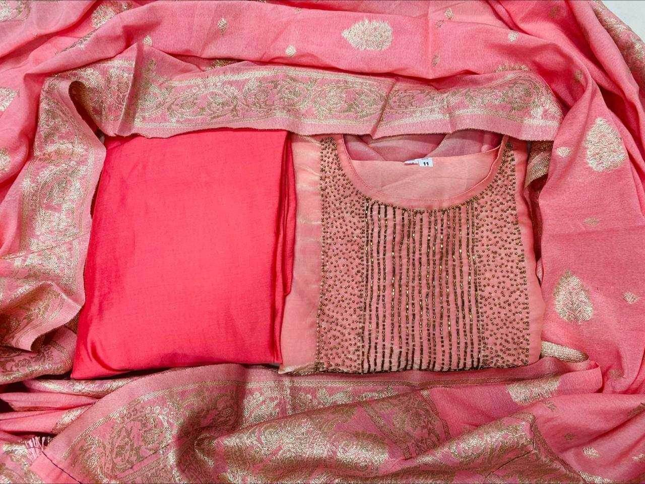 FENDY Ladies Silk Party wear Handwork Suit - MYLUXURY LANE ENTERPRISE