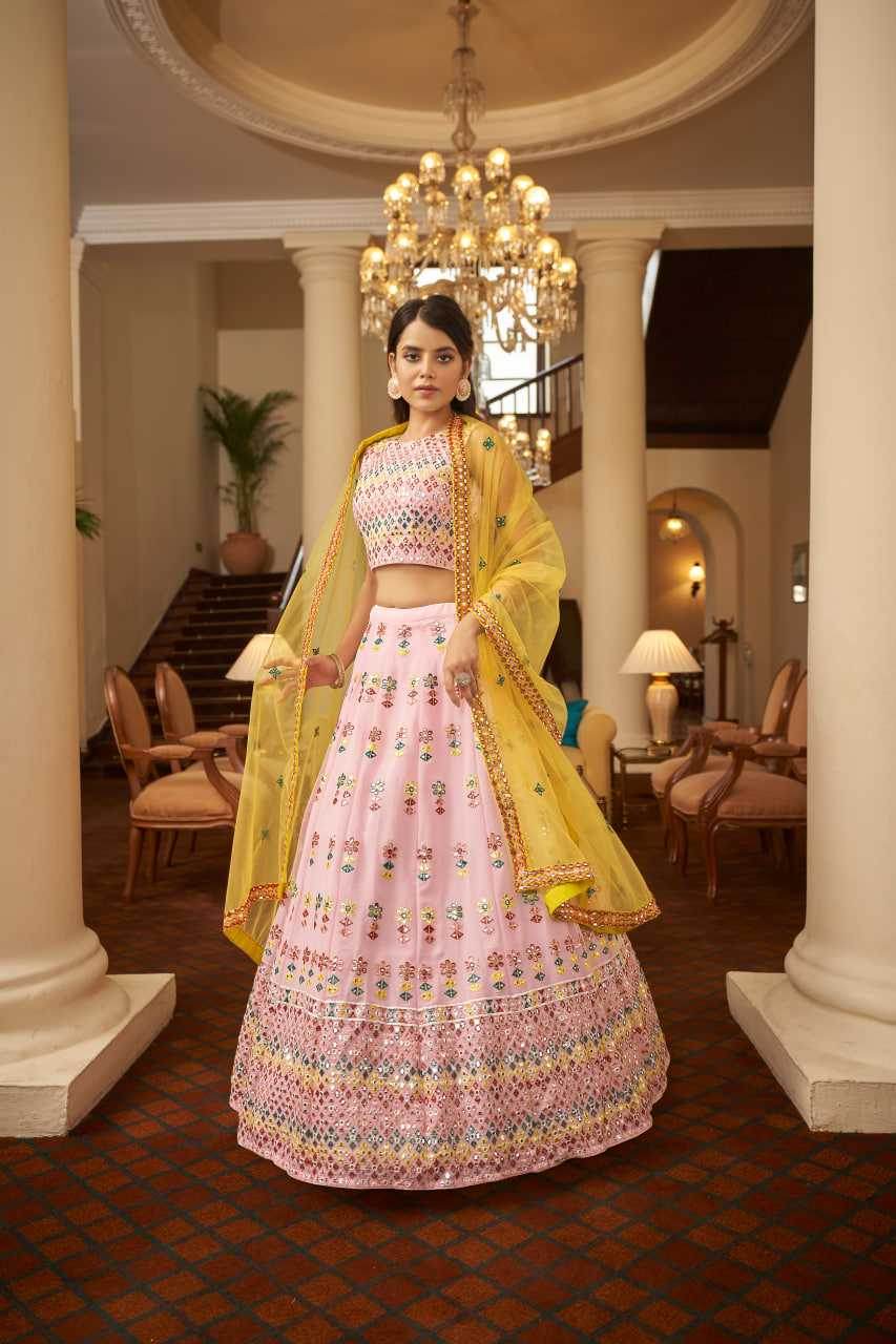 Elegant Heavy Gota Patti Lehenga in Enchanting Pink - MYLUXURY LANE ENTERPRISE
