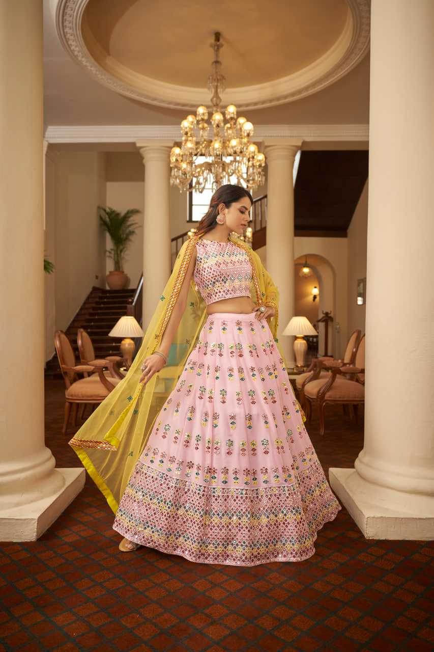 Elegant Heavy Gota Patti Lehenga in Enchanting Pink - MYLUXURY LANE ENTERPRISE