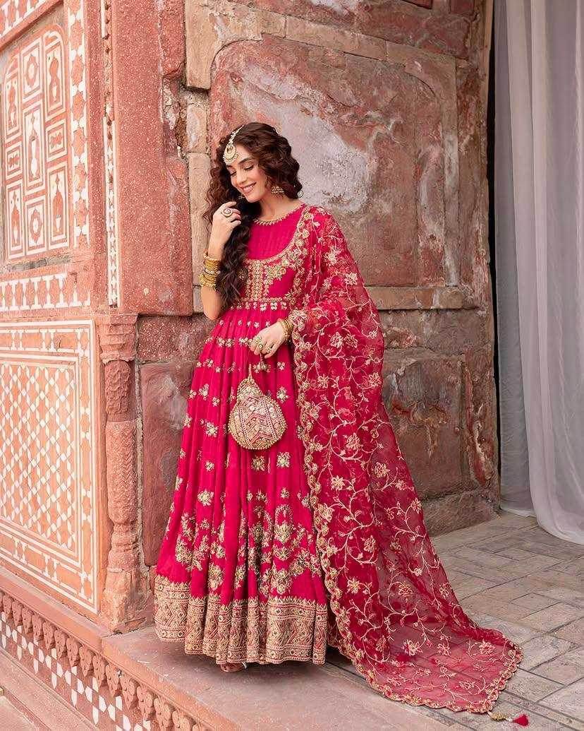 Embroidery Anarkali Long Sequin Gown - MYLUXURY LANE ENTERPRISE