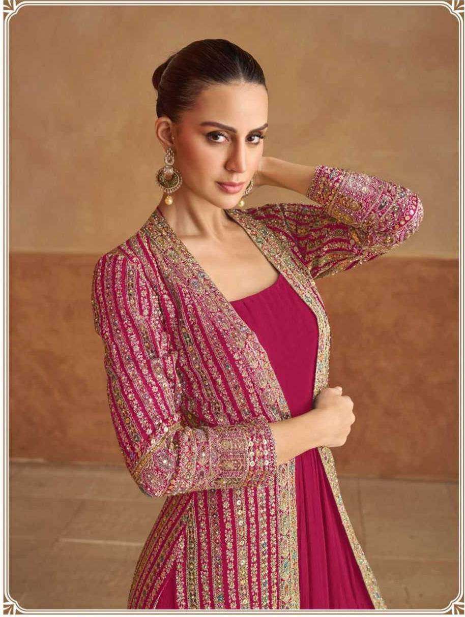 Embroidery Georgette Designer Gown - MYLUXURY LANE ENTERPRISE