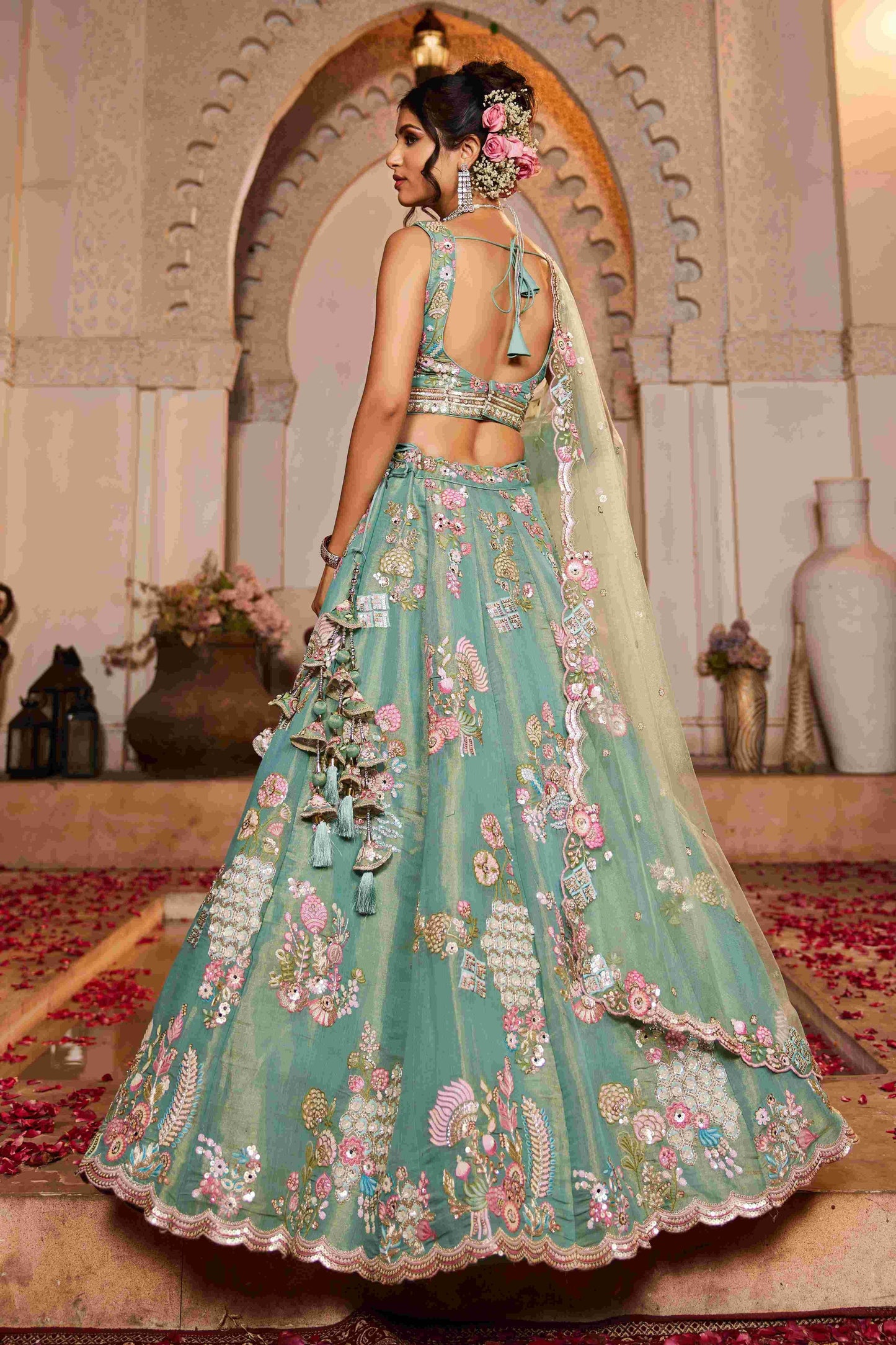 Exquisite Bridal Lehenga Net Lehenga Choli for Brides - MYLUXURY LANE ENTERPRISE