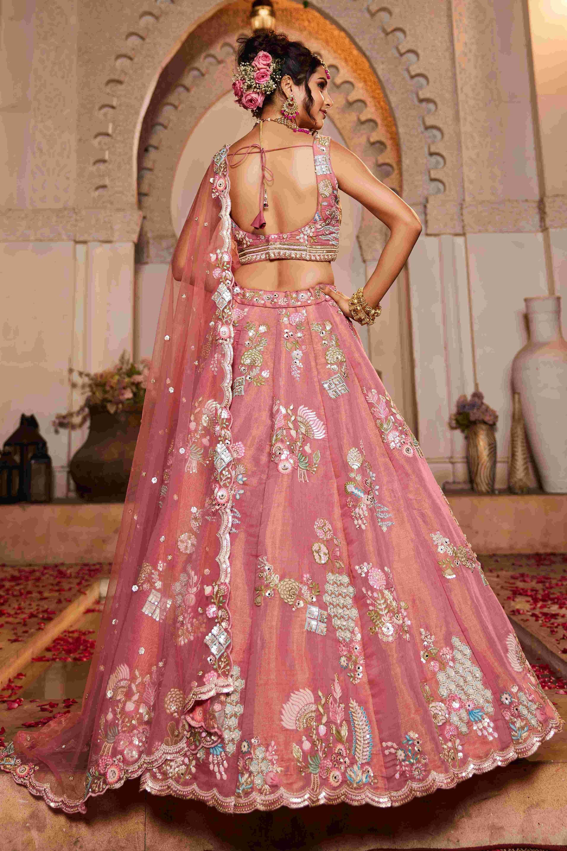Exquisite Bridal Lehenga Net Lehenga Choli for Brides - MYLUXURY LANE ENTERPRISE