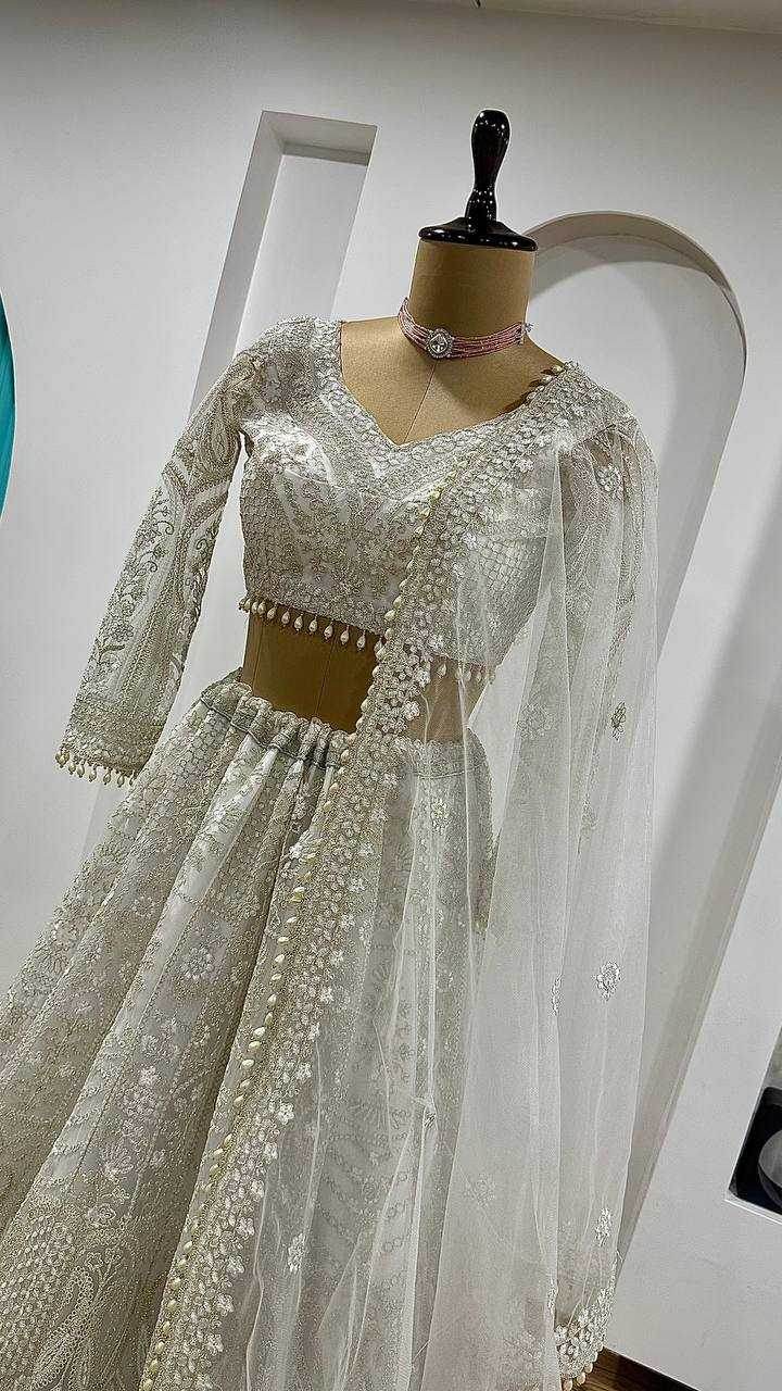 Elegant Thread Work Sequins Lehenga for Special Occasions - MYLUXURY LANE ENTERPRISE