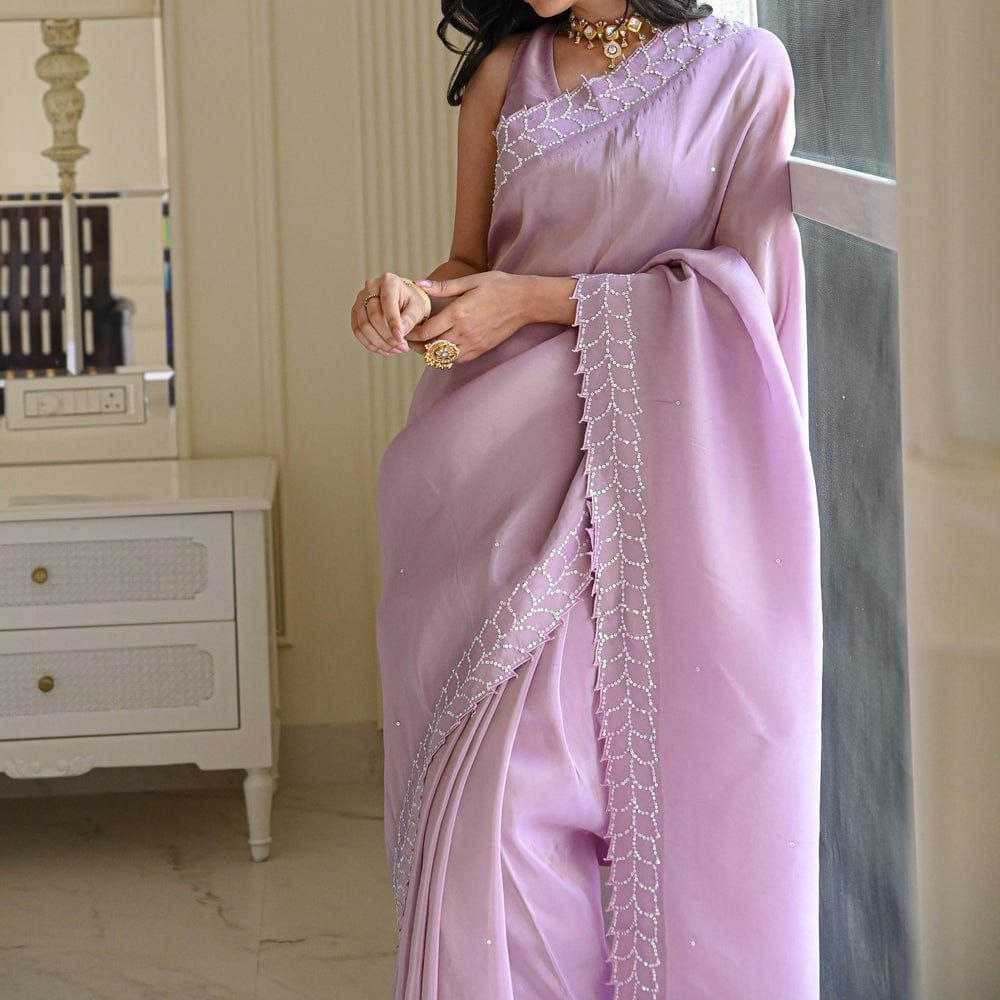 DESIGNER PARTY WEAR SILK SAREE - MYLUXURY LANE ENTERPRISE