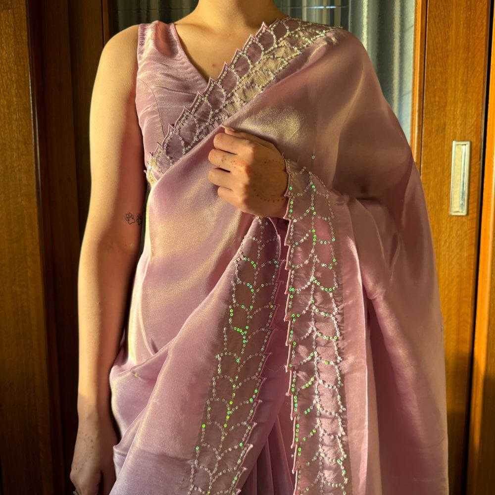 DESIGNER PARTY WEAR SILK SAREE - MYLUXURY LANE ENTERPRISE