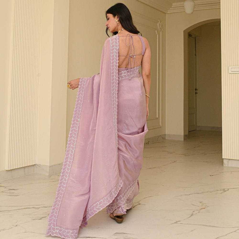 DESIGNER PARTY WEAR SILK SAREE - MYLUXURY LANE ENTERPRISE