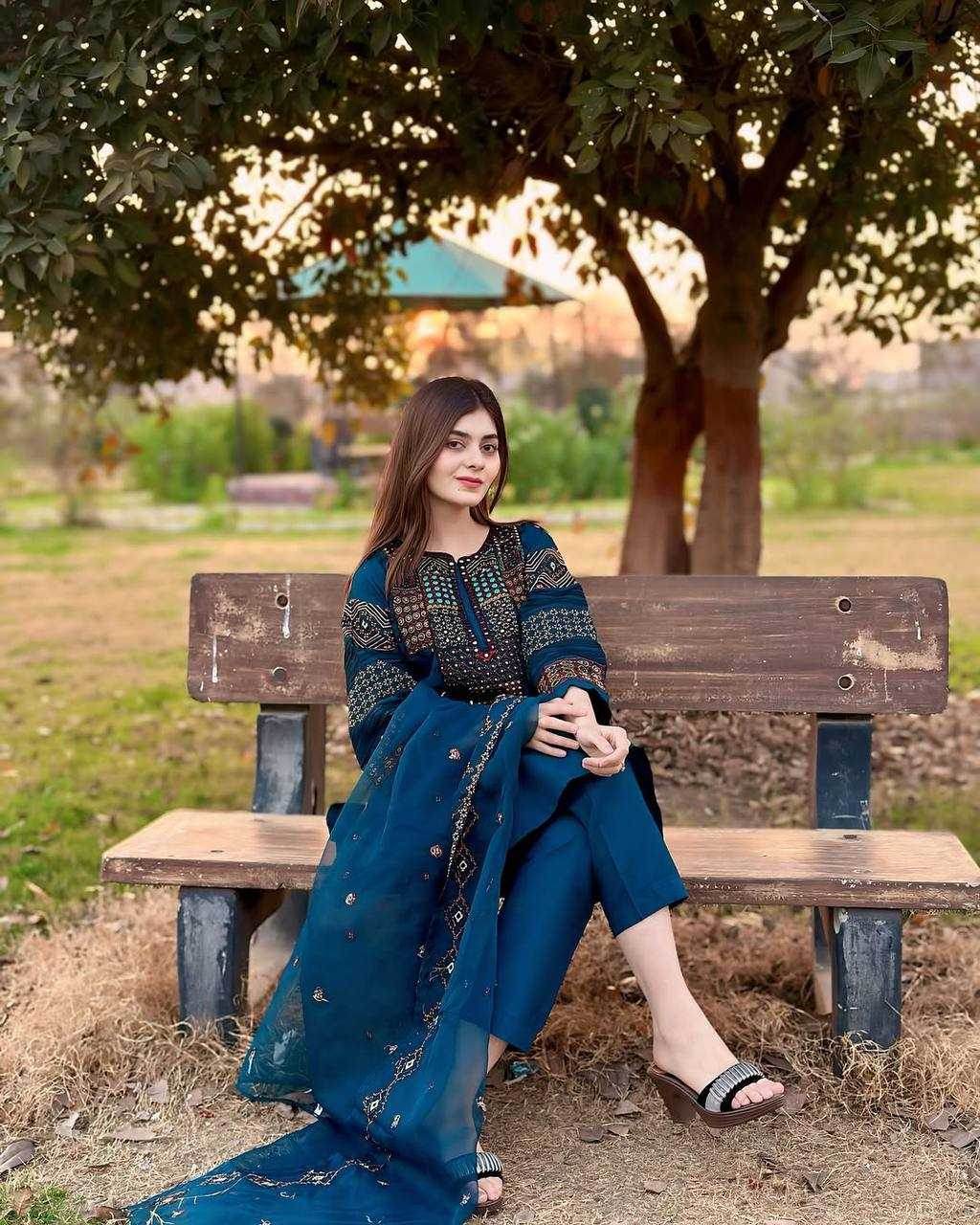 EMBROIDERED DESIGNER SILK SUIT - MYLUXURY LANE ENTERPRISE