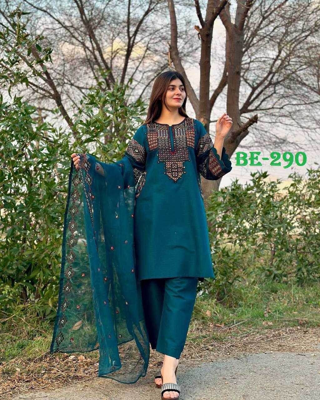 EMBROIDERED DESIGNER SILK SUIT - MYLUXURY LANE ENTERPRISE