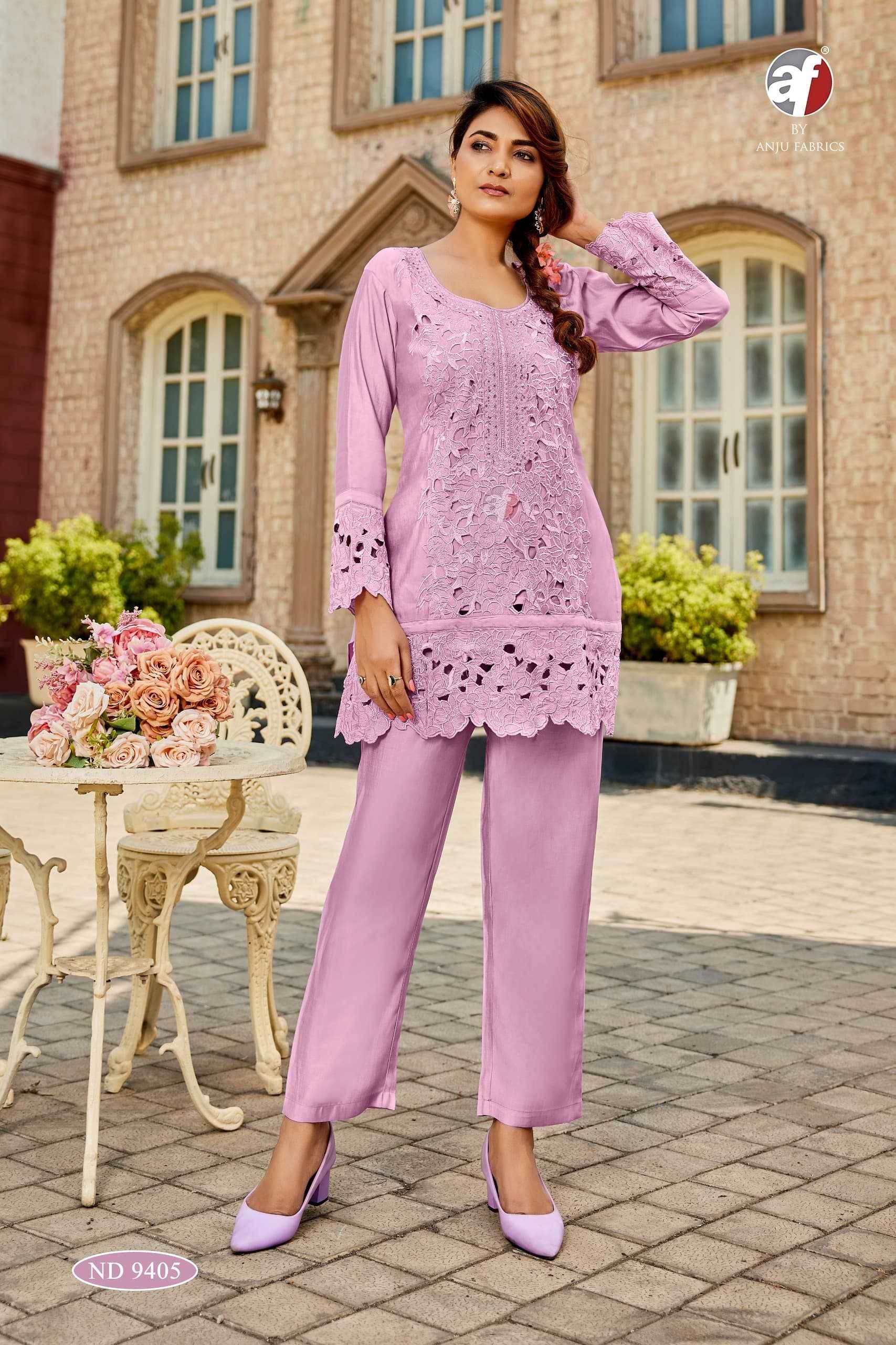 Embroidered Kurtis Tail Cut Kurti - MYLUXURY LANE ENTERPRISE