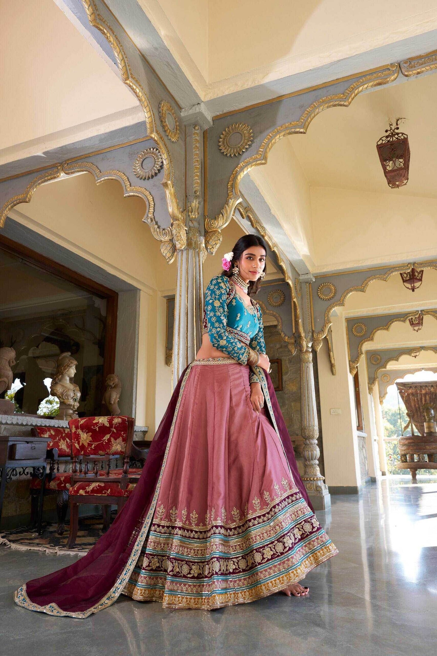 Exquisite Silk Lehenga for Traditional Weddings and Festivals - MYLUXURY LANE ENTERPRISE