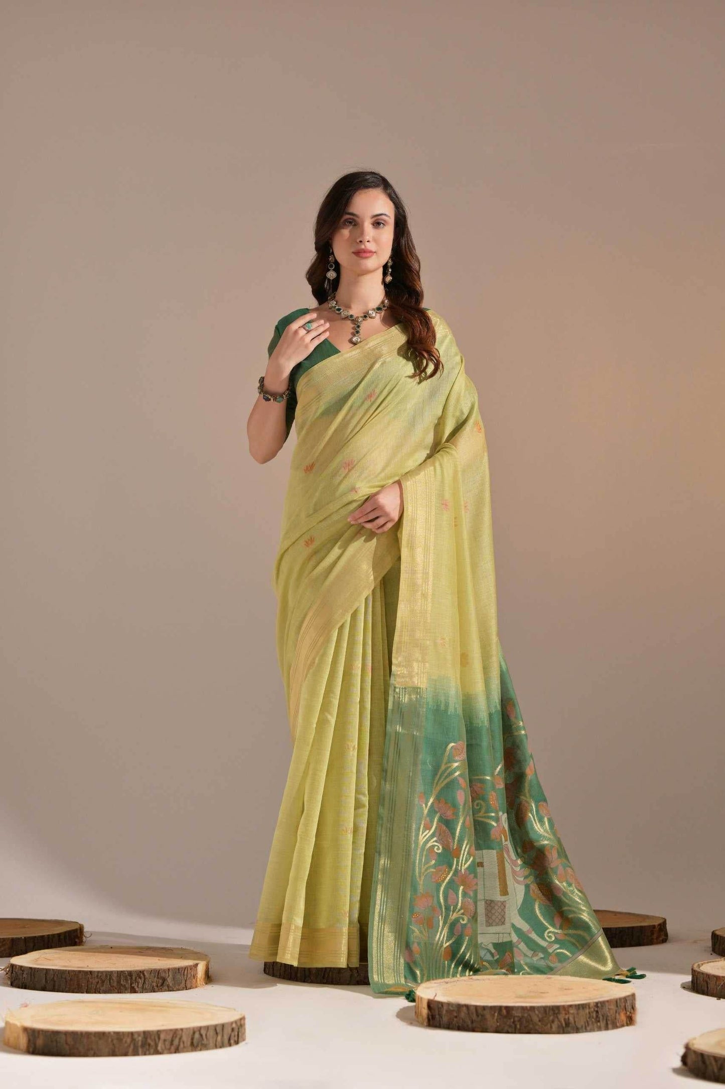 Cotton Zari Sarees Manufacturer - MYLUXURY LANE ENTERPRISE