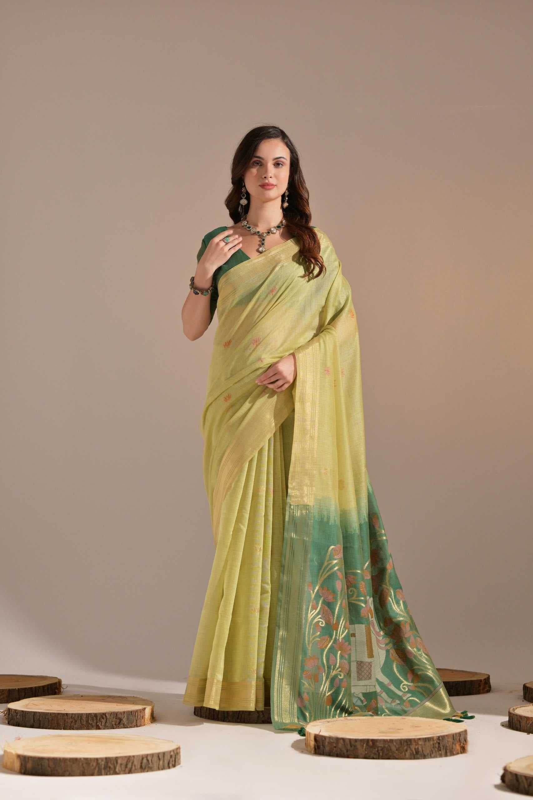 Cotton Zari Sarees Manufacturer - MYLUXURY LANE ENTERPRISE