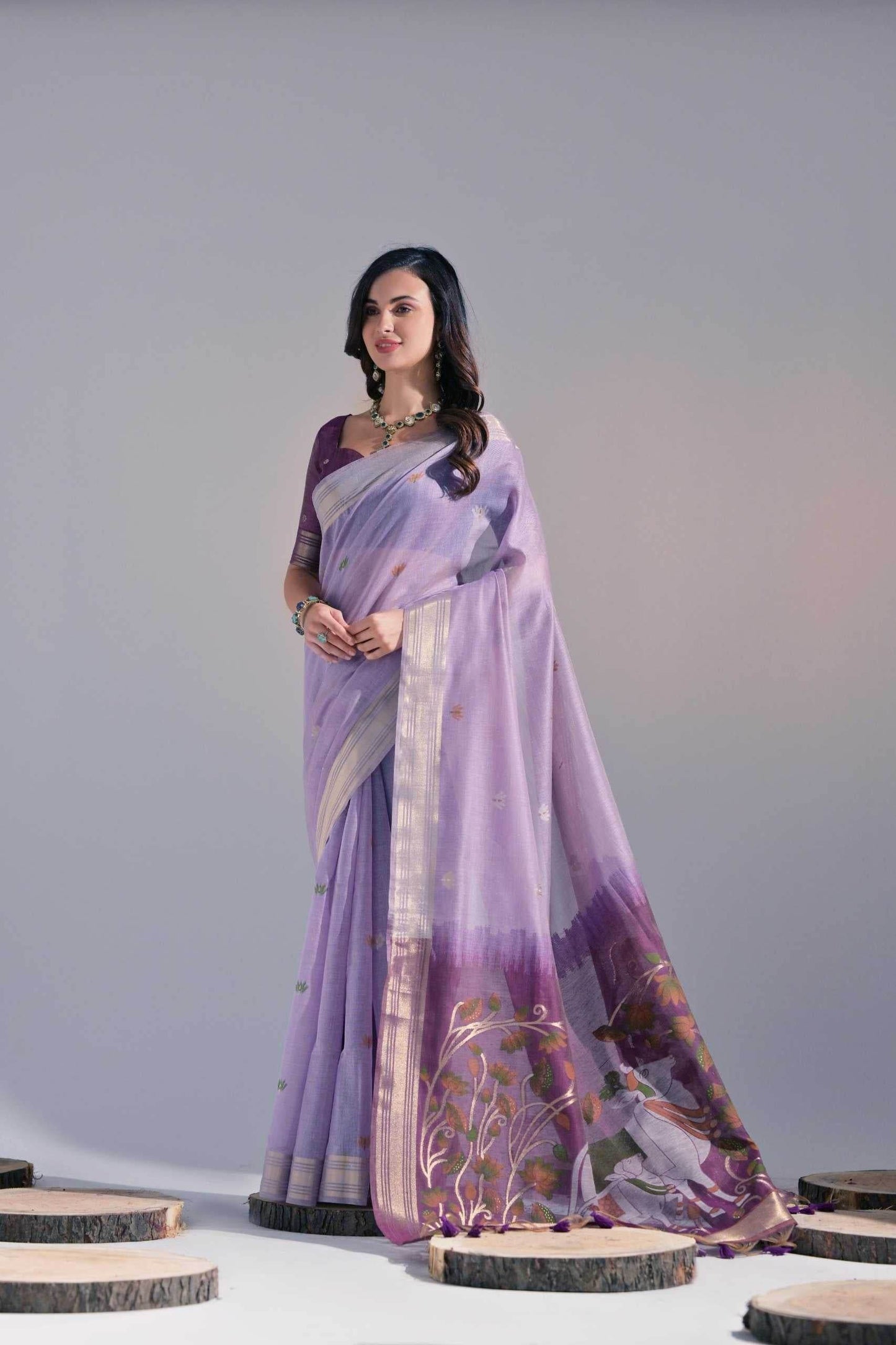 Cotton Zari Sarees Manufacturer - MYLUXURY LANE ENTERPRISE
