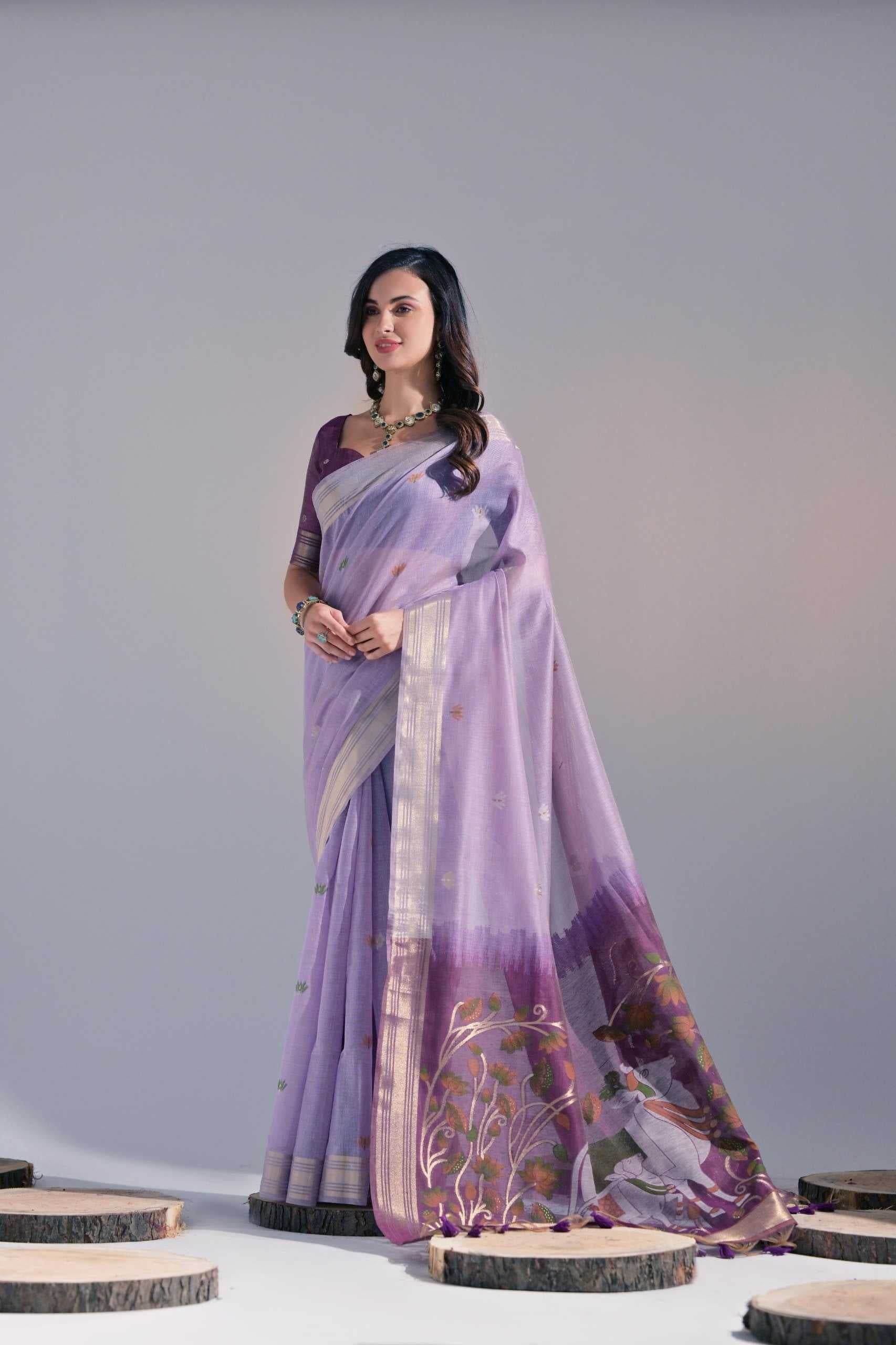 Cotton Zari Sarees Manufacturer - MYLUXURY LANE ENTERPRISE