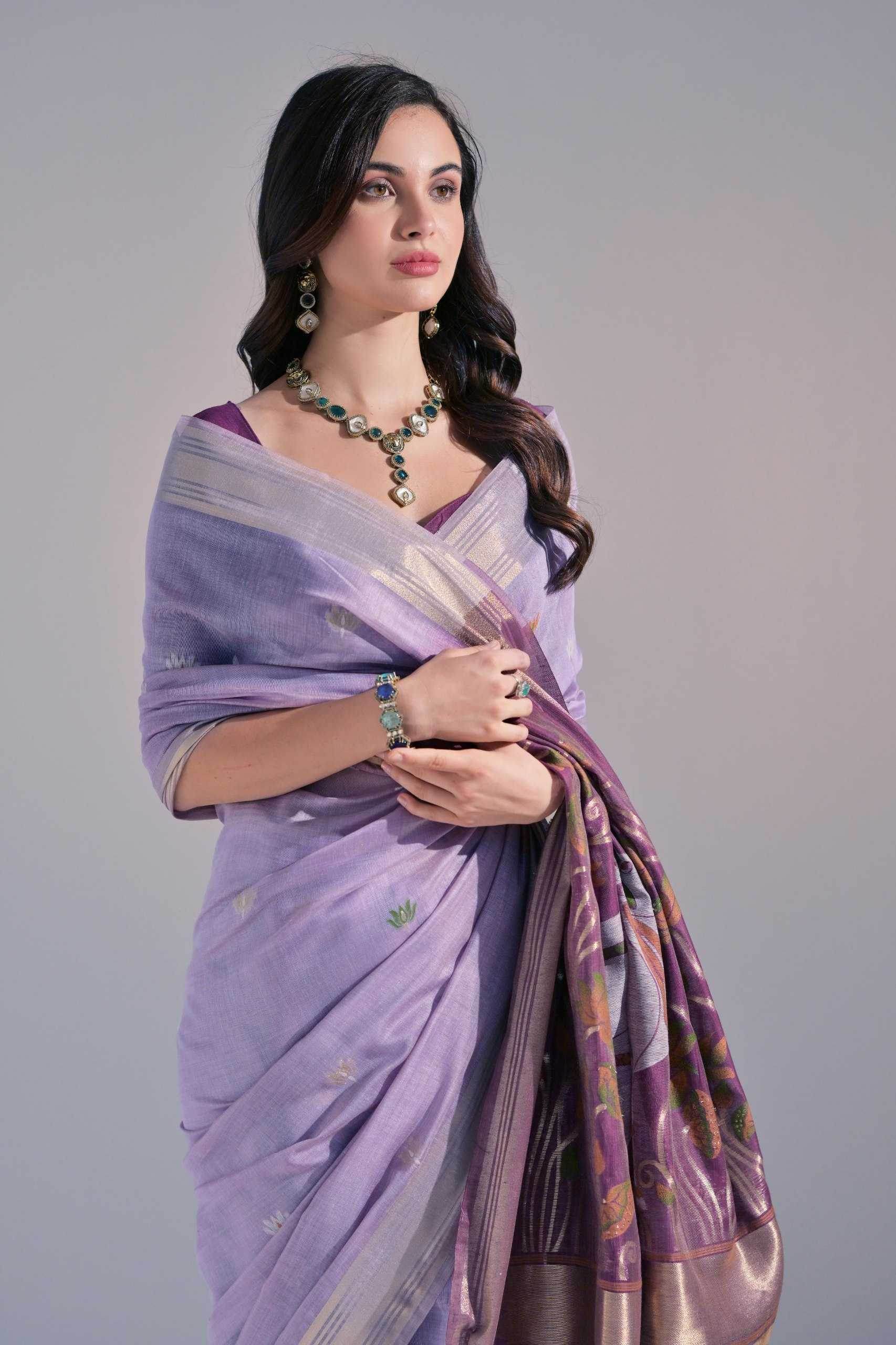 Cotton Zari Sarees Manufacturer - MYLUXURY LANE ENTERPRISE