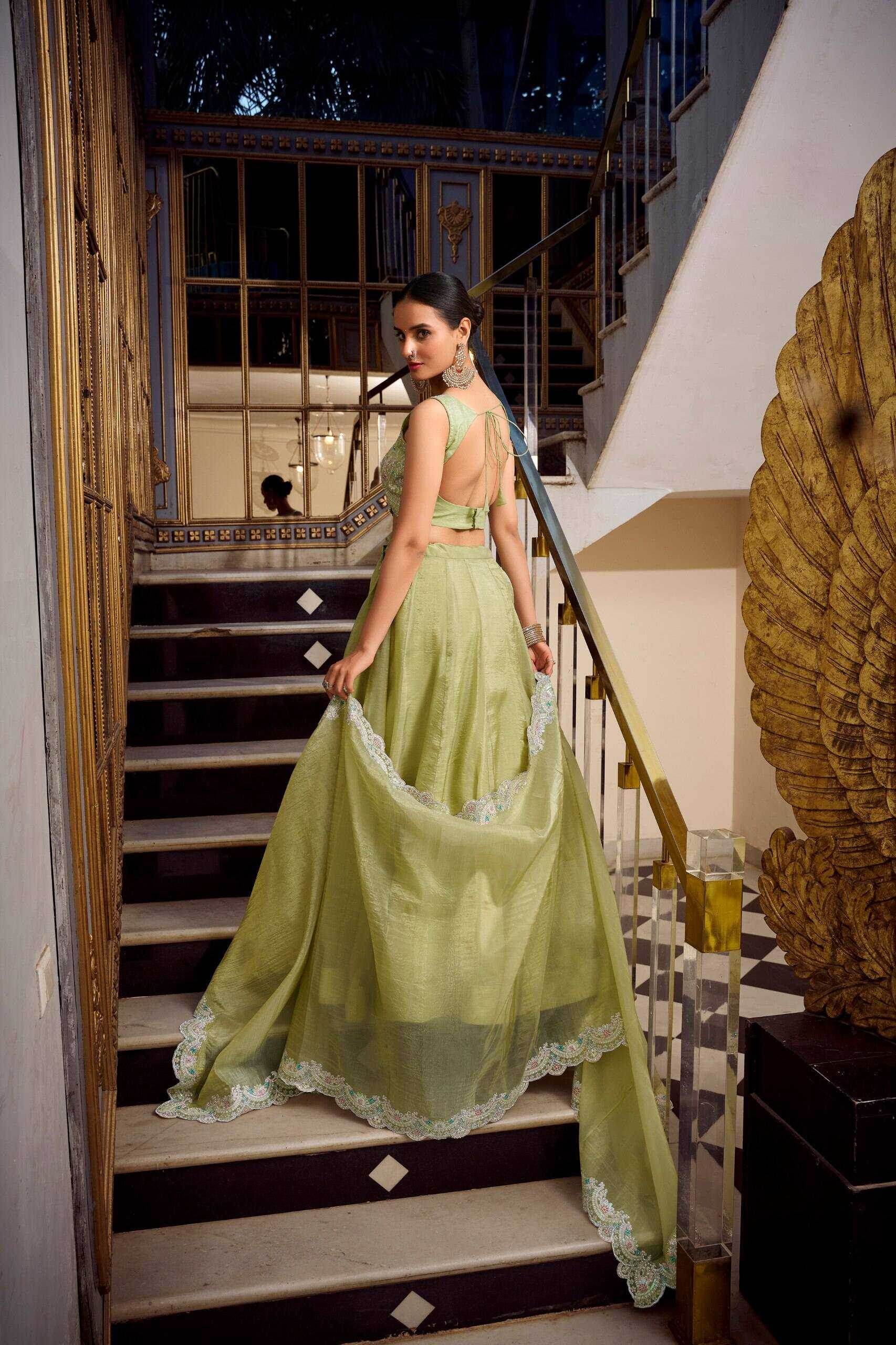 Elegant Soft Gold Lehenga for Weddings and Festivals - MYLUXURY LANE ENTERPRISE