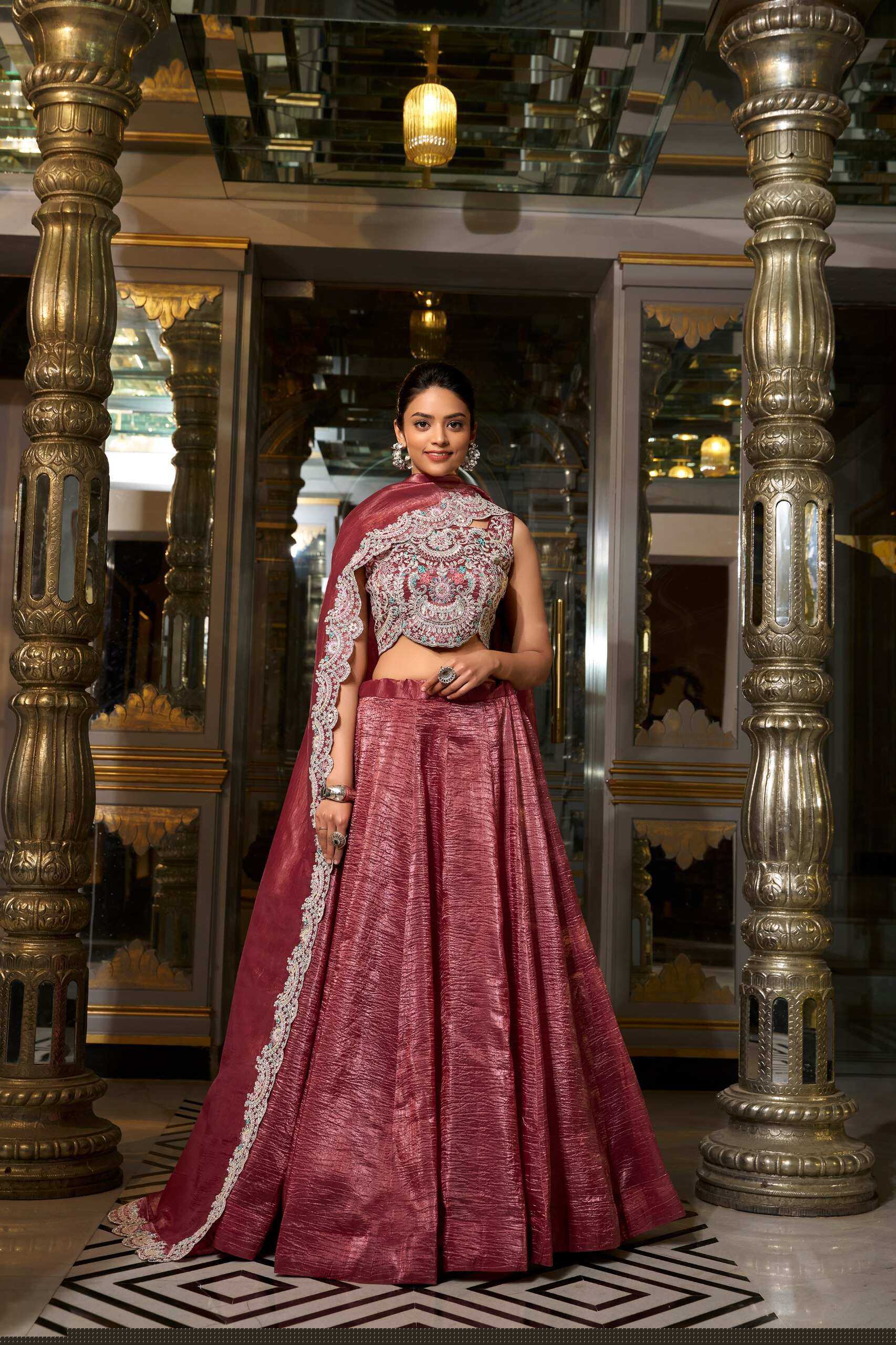 Elegant Soft Gold Lehenga for Weddings and Festivals - MYLUXURY LANE ENTERPRISE