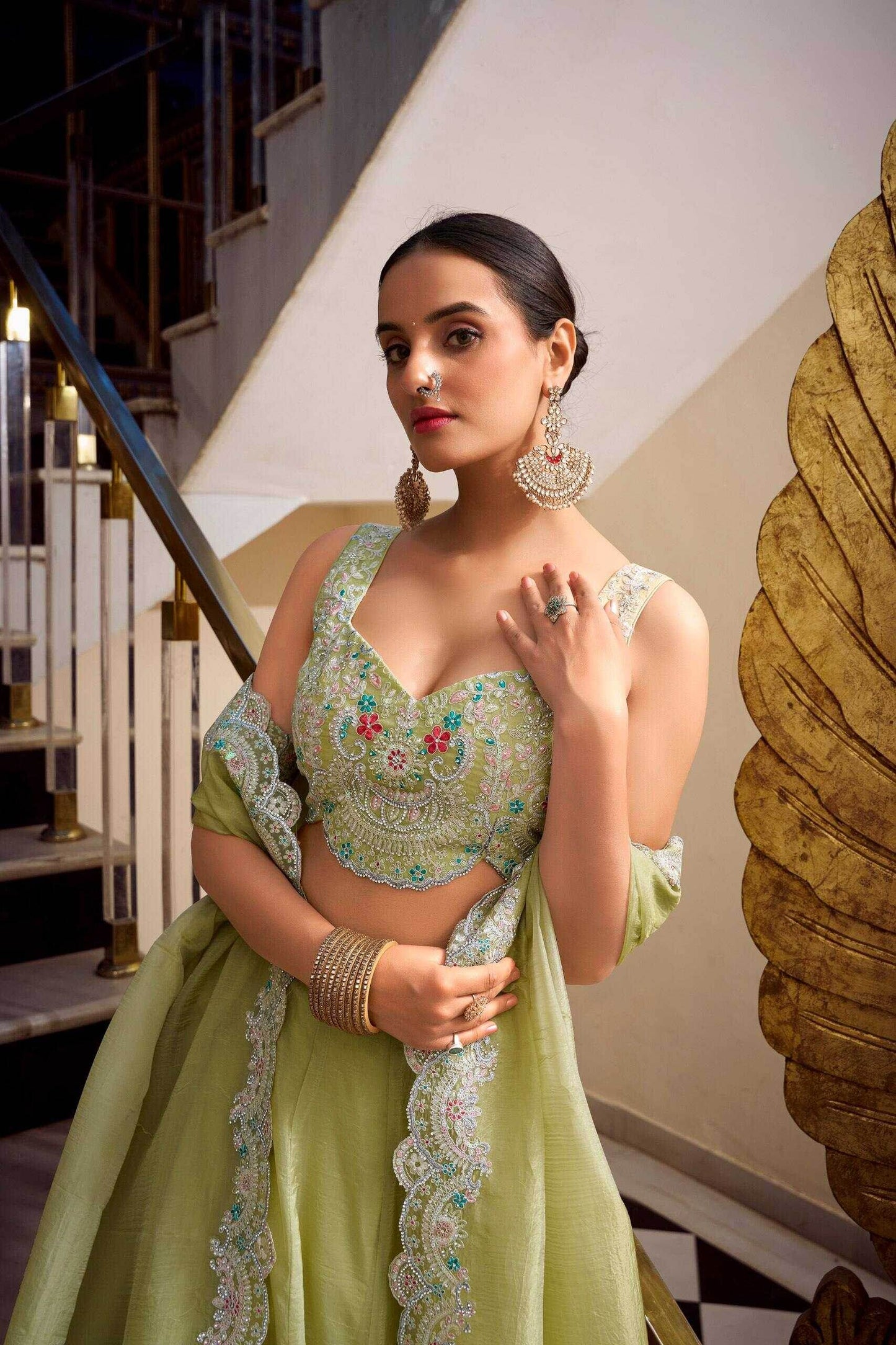 Elegant Soft Gold Lehenga for Weddings and Festivals - MYLUXURY LANE ENTERPRISE