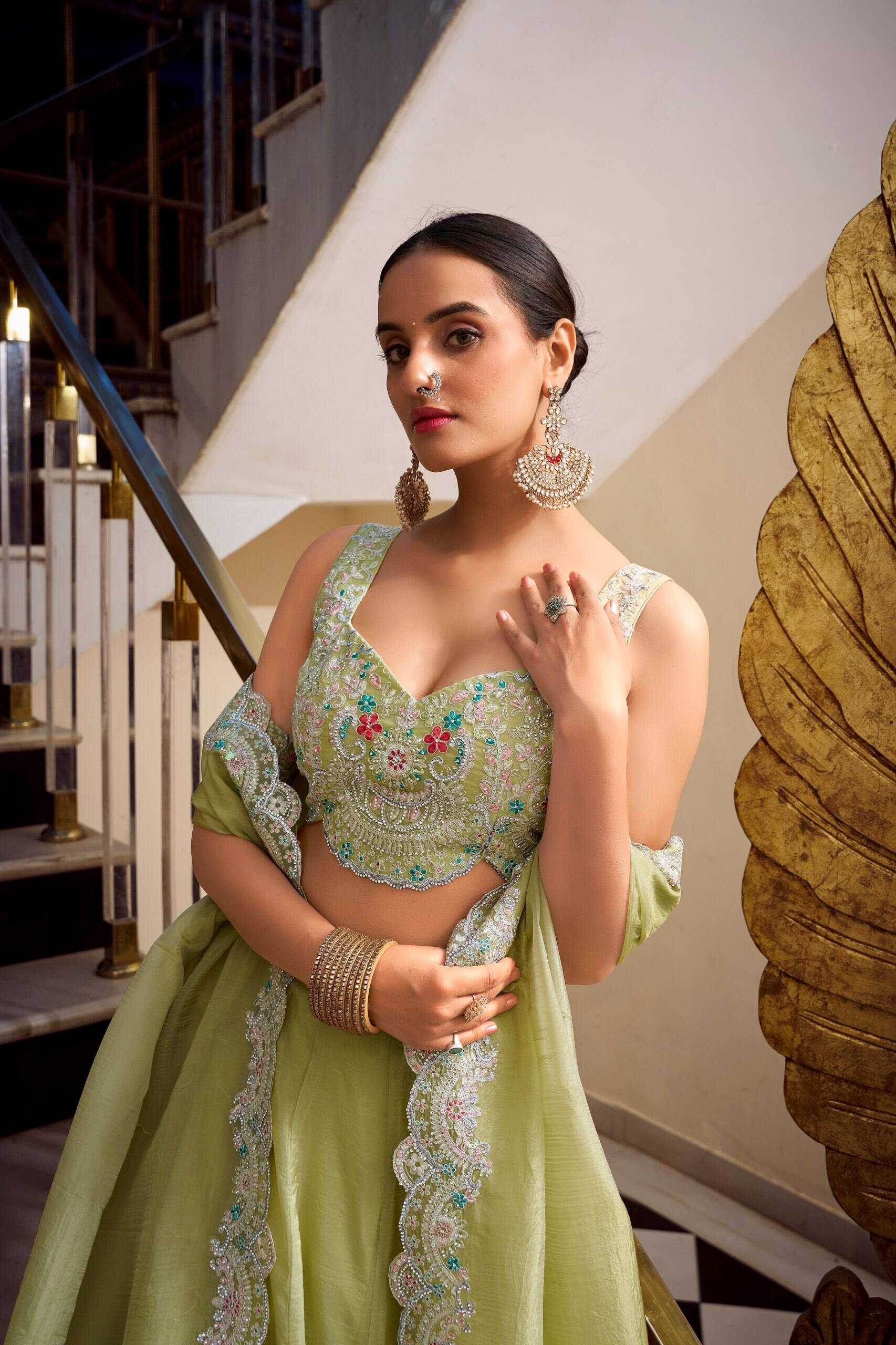 Elegant Soft Gold Lehenga for Weddings and Festivals - MYLUXURY LANE ENTERPRISE