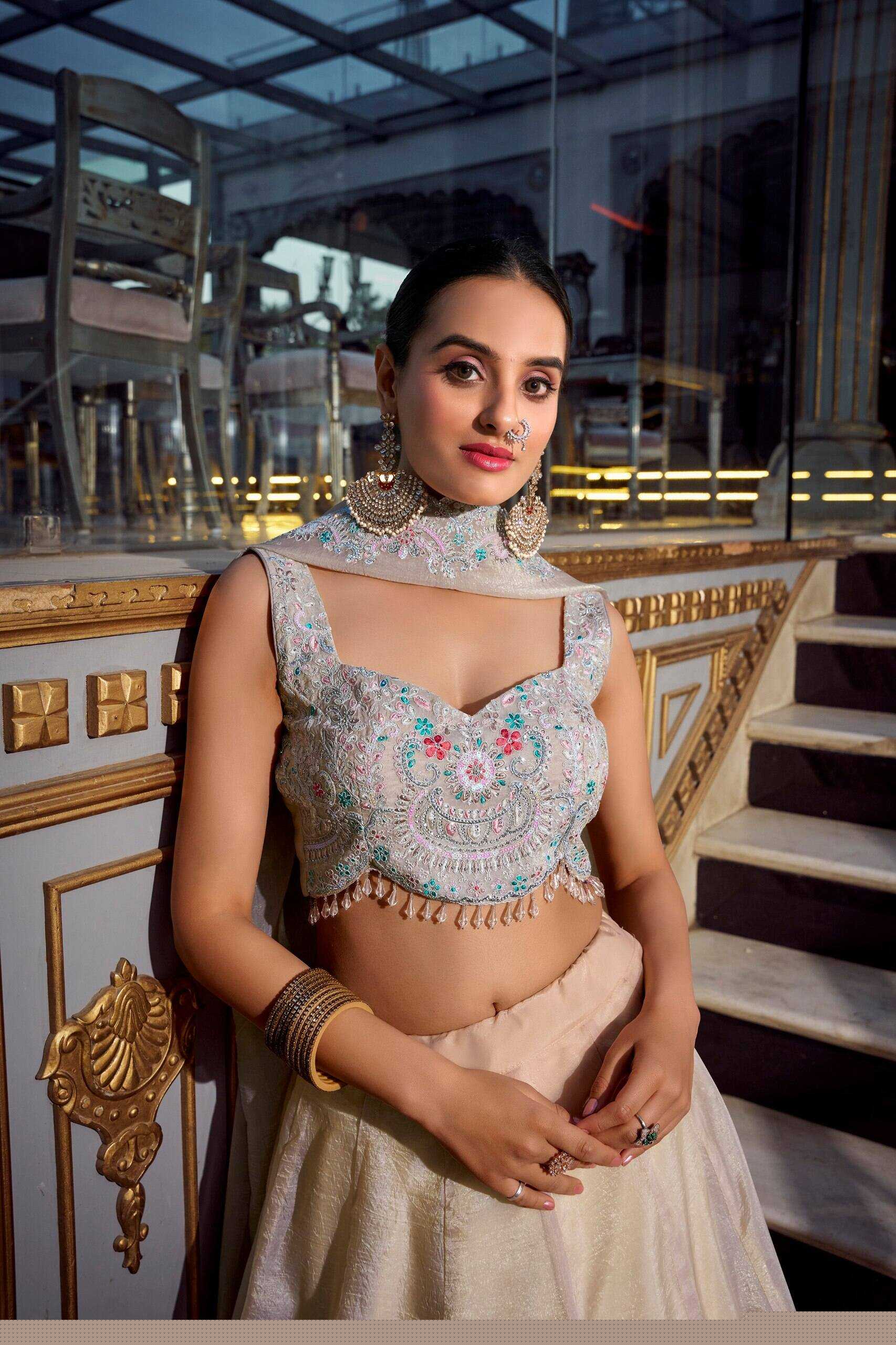 Elegant Soft Gold Lehenga for Weddings and Festivals - MYLUXURY LANE ENTERPRISE