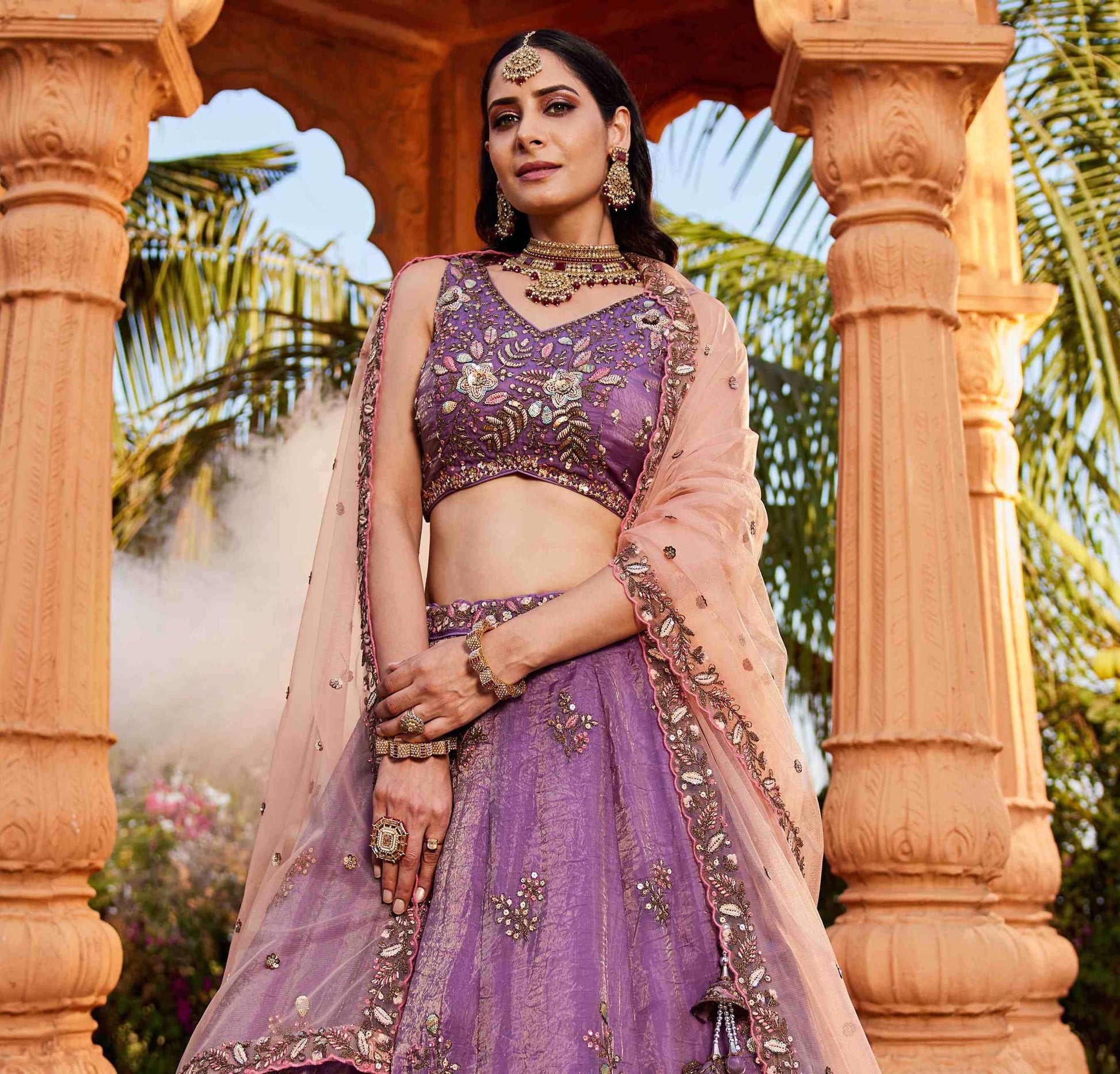 Elegant Tissue Designer Lehenga for Festive Occasions - MYLUXURY LANE ENTERPRISE