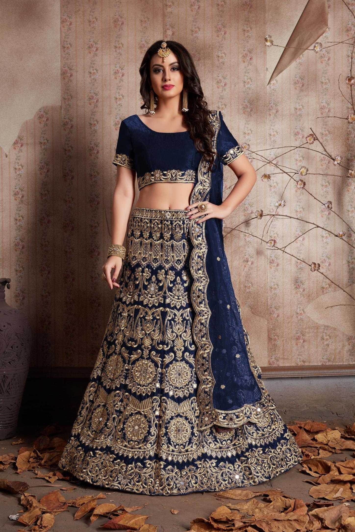Designer Velvet Lehenga for Elegant Parties and Events - MYLUXURY LANE ENTERPRISE
