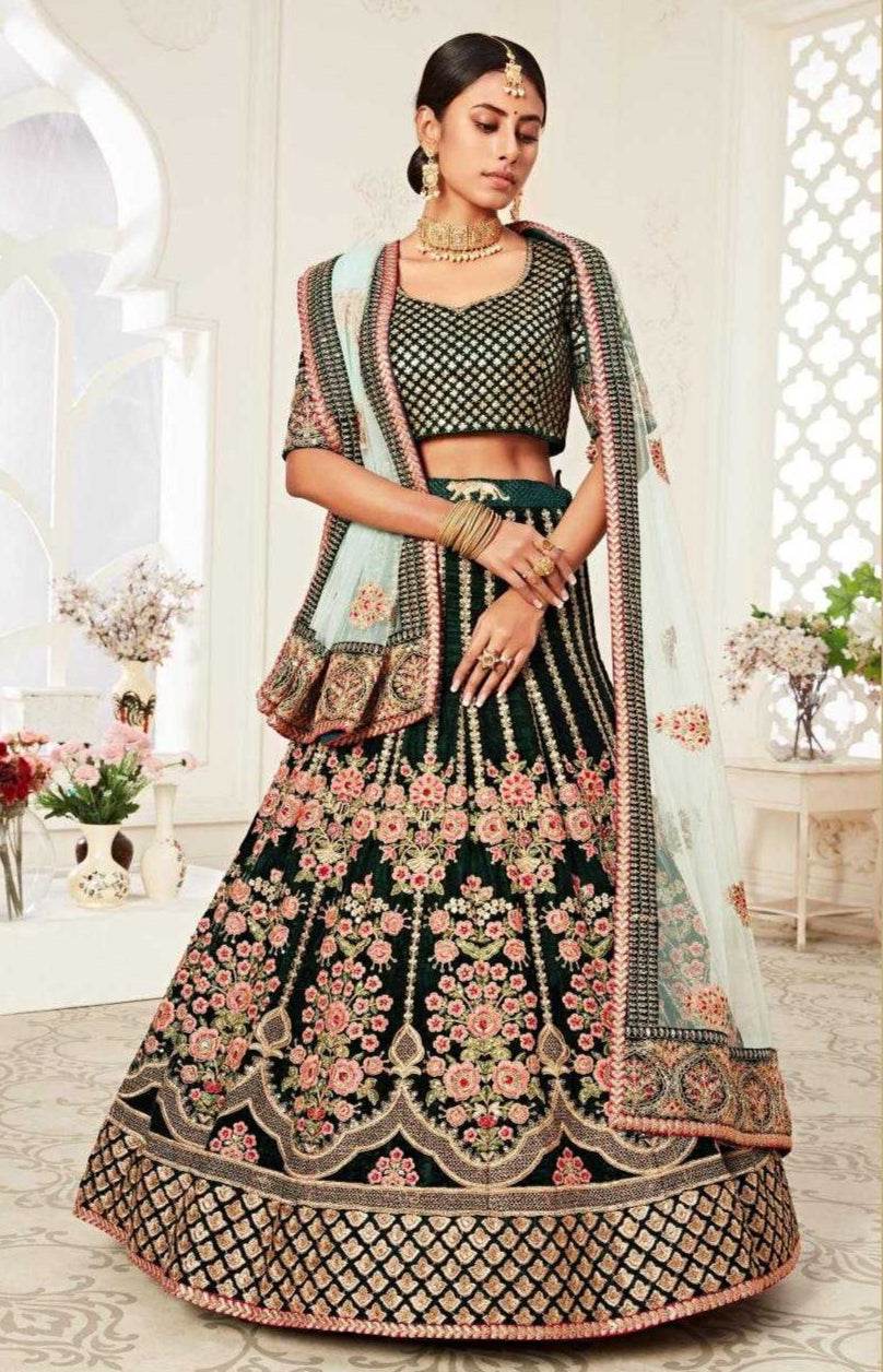 Elegant Traditional Net Lehenga for Festive Occasions - MYLUXURY LANE ENTERPRISE