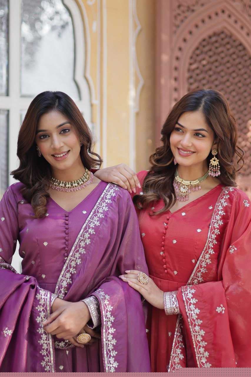 Embroidery Anarkali Long Gown - MYLUXURY LANE ENTERPRISE