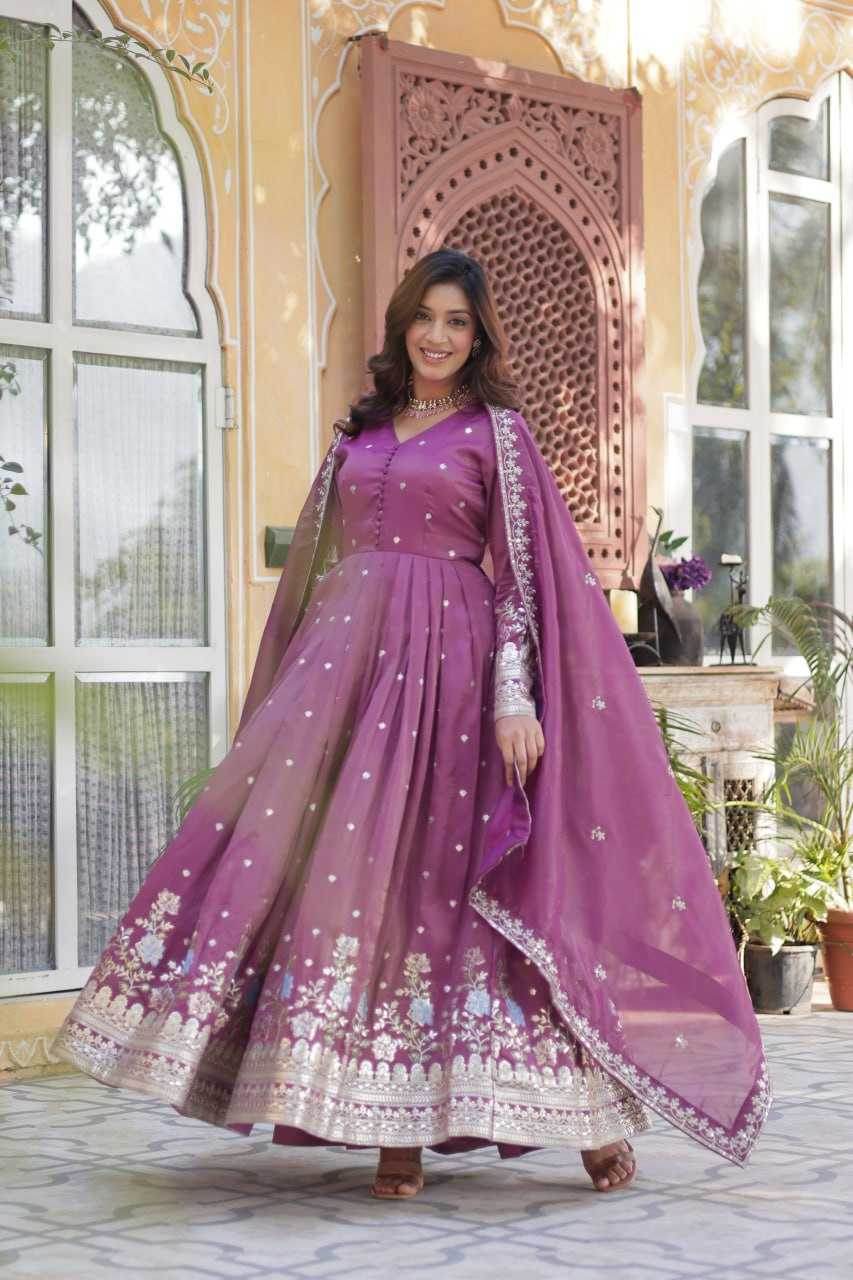 Embroidery Anarkali Long Gown - MYLUXURY LANE ENTERPRISE