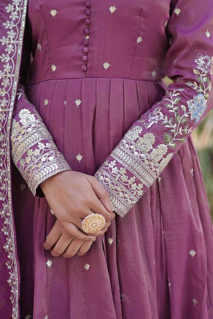 Embroidery Anarkali Long Gown - MYLUXURY LANE ENTERPRISE