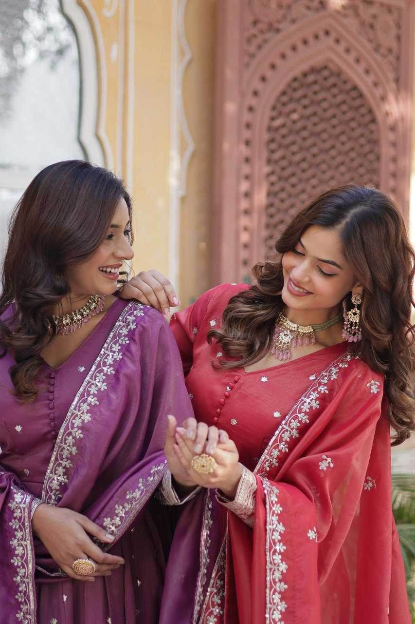 Embroidery Anarkali Long Gown - MYLUXURY LANE ENTERPRISE