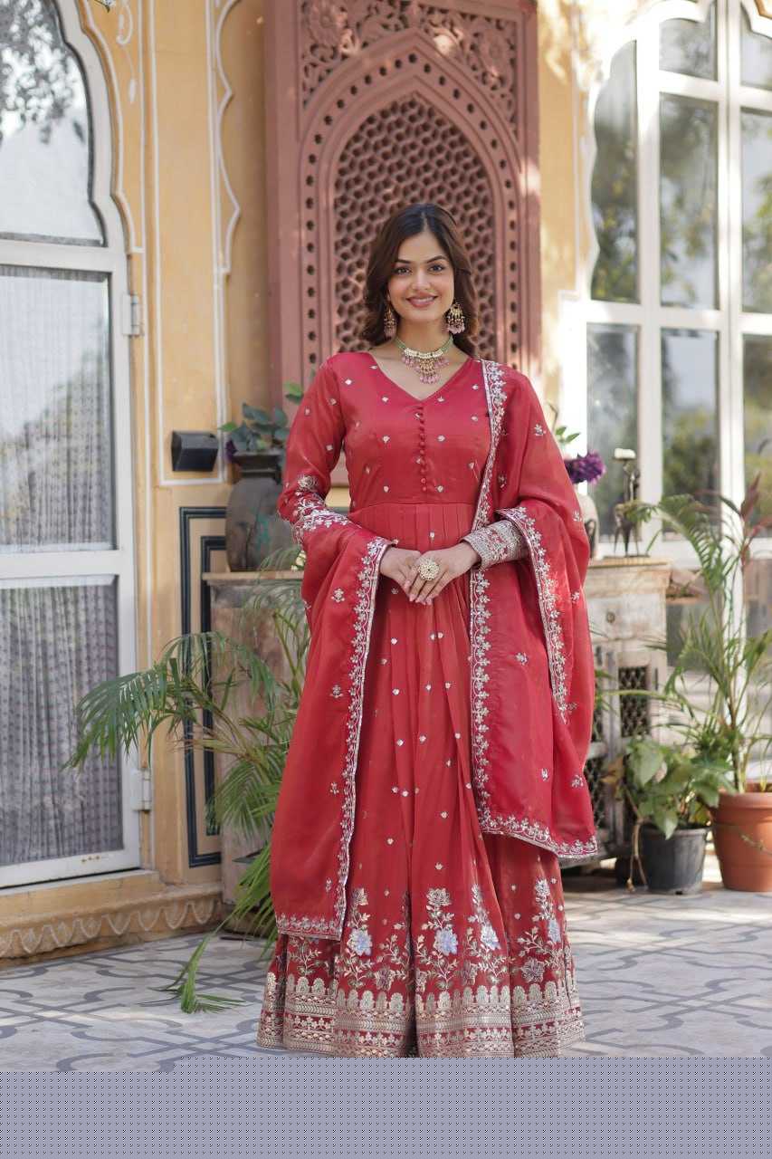 Embroidery Anarkali Long Gown - MYLUXURY LANE ENTERPRISE