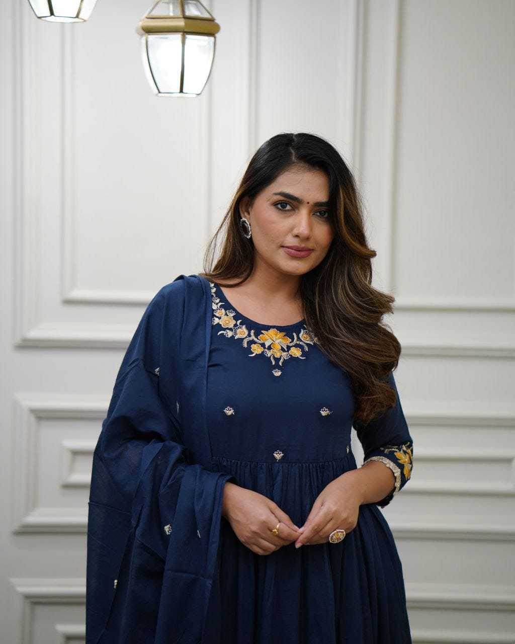 Embroidered Kurti With Bottom and Dupatta - MYLUXURY LANE ENTERPRISE