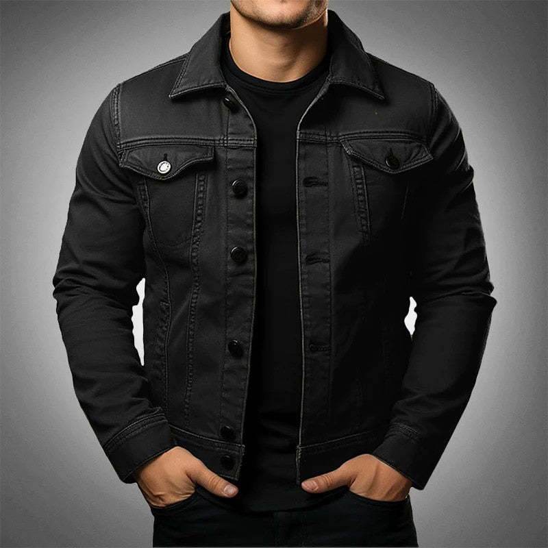 Men's Jacket Denim Coat Tooling Solid Color Thick Coat - MYLUXURY LANE ENTERPRISE