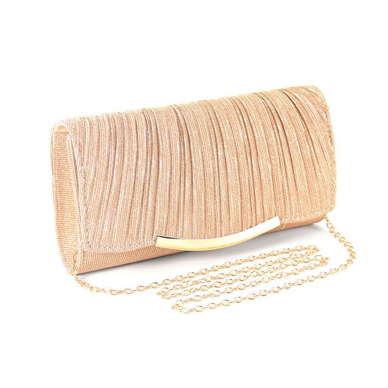 Ladies Dinner Bag Solid Color Flap Chain Crossbody Bag - MYLUXURY LANE ENTERPRISE