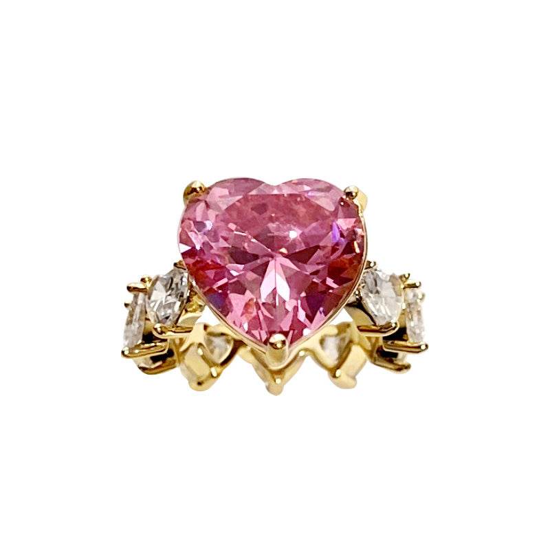 Women's Large Heart Gem Ring - MYLUXURY LANE ENTERPRISE