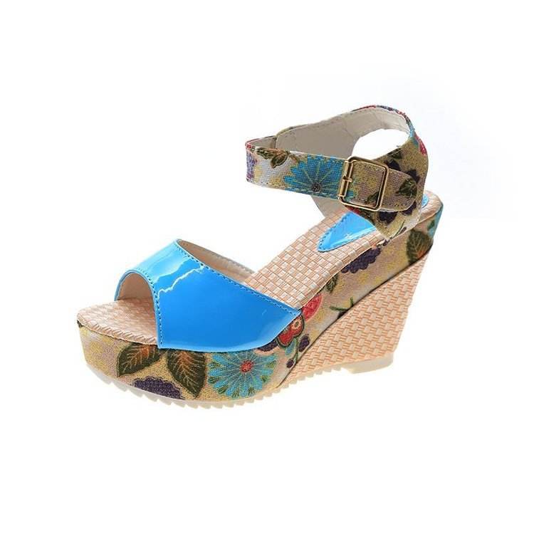 Stylish Peep Toe Women's Roman Sandals With Buckle High Heel Fashion Casual Plus Size - MYLUXURY LANE ENTERPRISE
