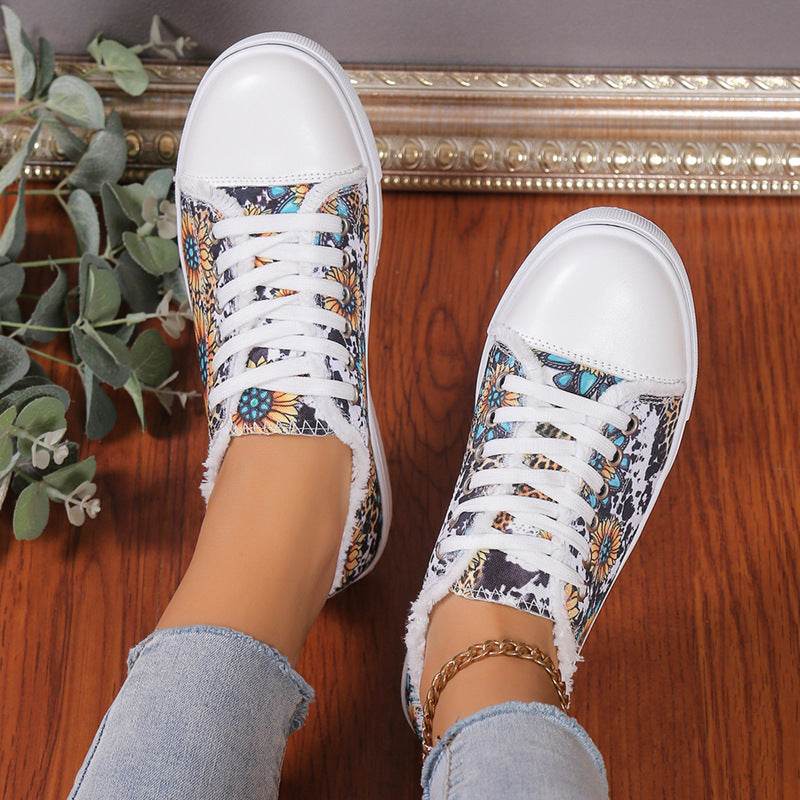 Versatile Flat Bottomed Student Lace Up Canvas Shoes - MYLUXURY LANE ENTERPRISE