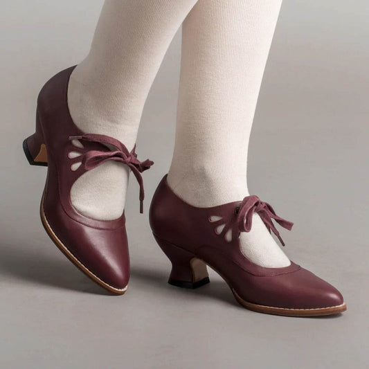 Hollow Out High Heel Lace-up Casual Shoes Plus Size Woman High-heeled Shoes - MYLUXURY LANE ENTERPRISE