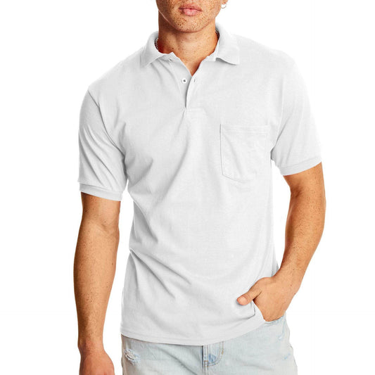 Men's Business Casual Solid Color Pocket Polo Shirt Short Sleeve Plus Size T-shirt - MYLUXURY LANE ENTERPRISE