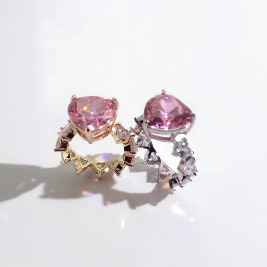 Women's Large Heart Gem Ring - MYLUXURY LANE ENTERPRISE