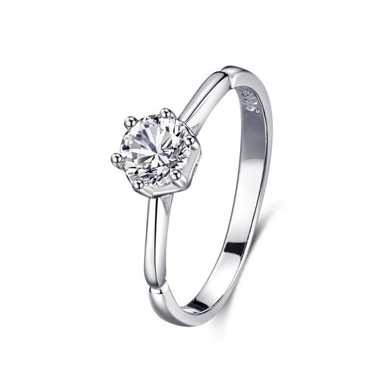 S925 Silver Classic Micro-inlaid Diamond Ring - MYLUXURY LANE ENTERPRISE
