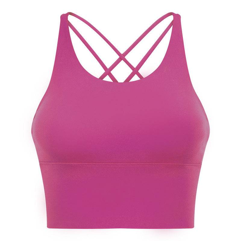 High Strength Push Up Yoga Bra Spaghetti Strap Cross Beauty Back Workout Exercise Underwear - MYLUXURY LANE ENTERPRISE