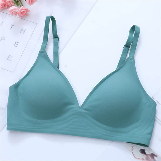 Korean Naked Extended Bra Set Ladies' Traceless Rim-free Underwear Thickened Small Breasts Gathering - MYLUXURY LANE ENTERPRISE