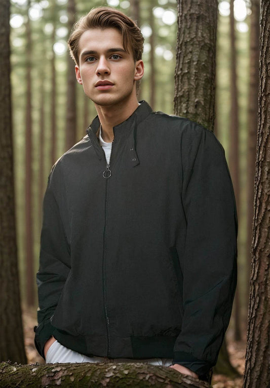 Solid Color Zip Ribbed Jacket Coat - MYLUXURY LANE ENTERPRISE