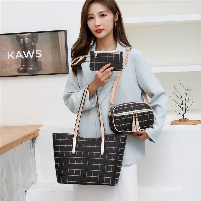 New Korean Fashion Four-piece Set Texture Shoulder Women Hand-carrying Crossbody Bag - MYLUXURY LANE ENTERPRISE