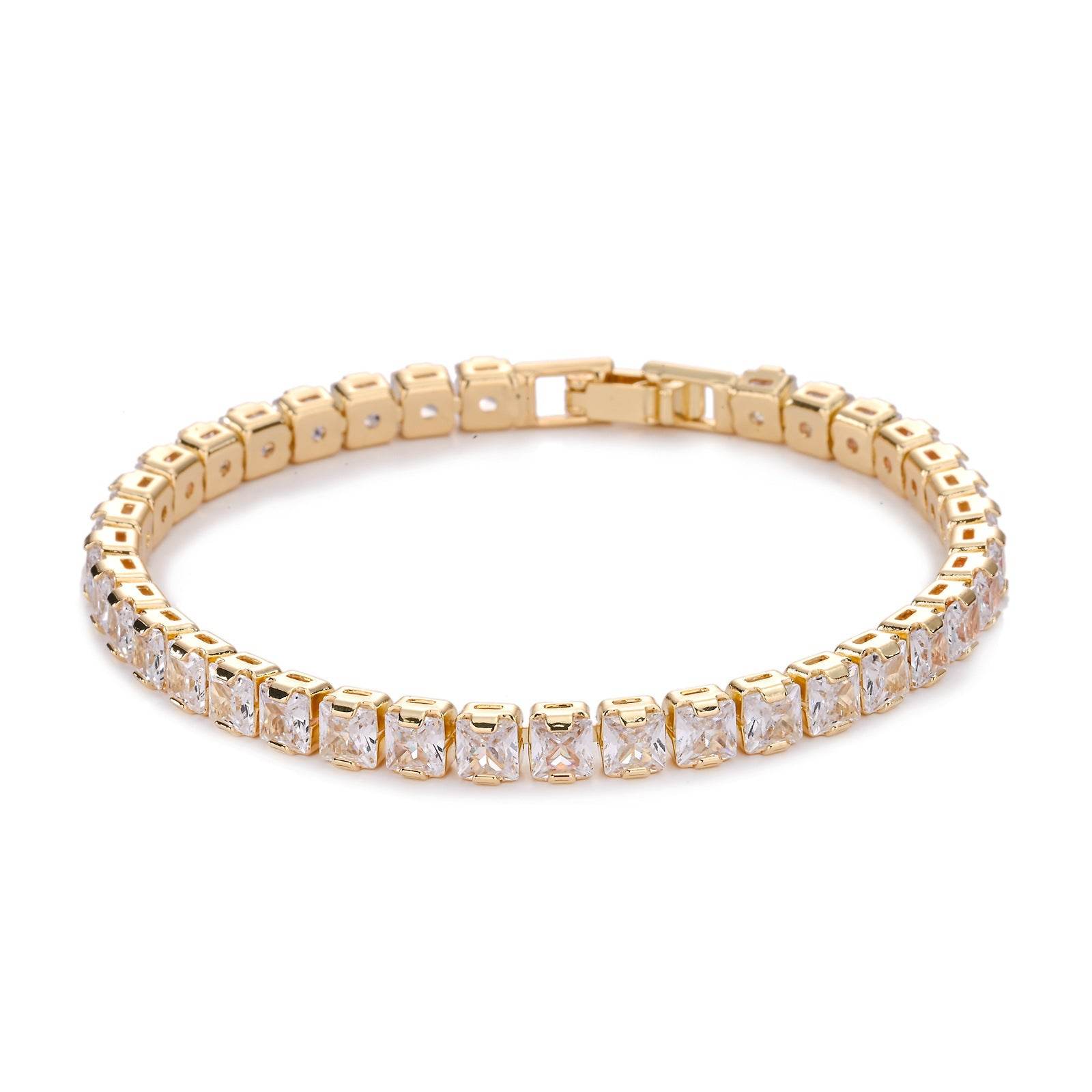 European And American Full Diamond 4mm Zircon Tennis Bracelet - MYLUXURY LANE ENTERPRISE