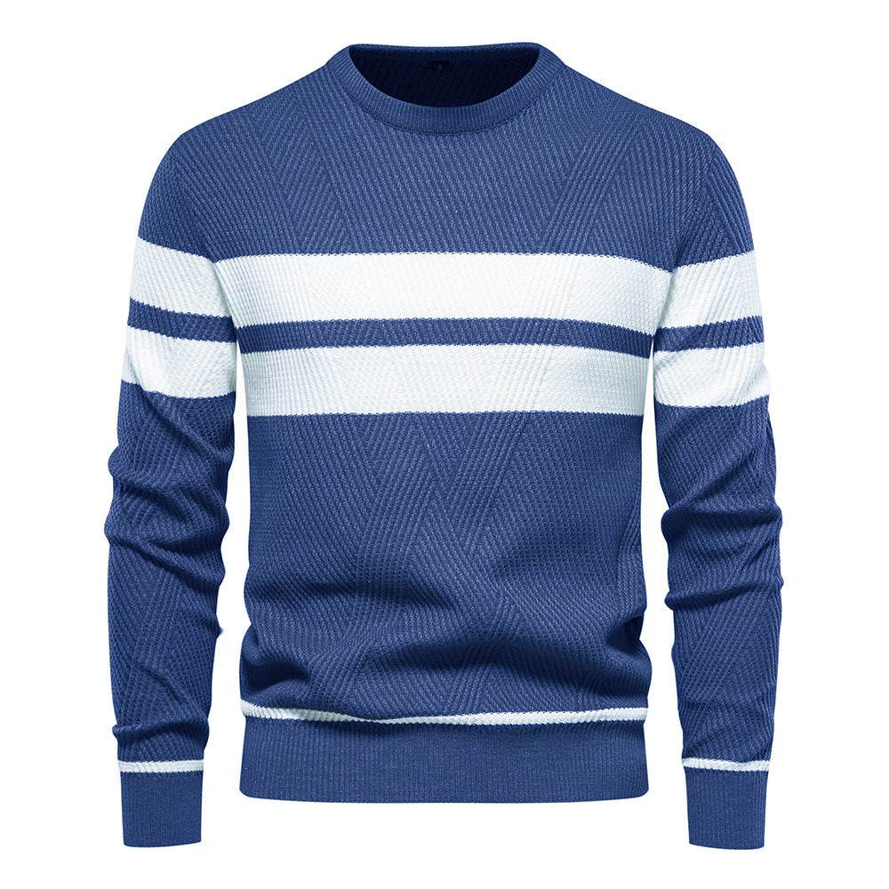 Fashion Casual Striped Men's Sweater - MYLUXURY LANE ENTERPRISE