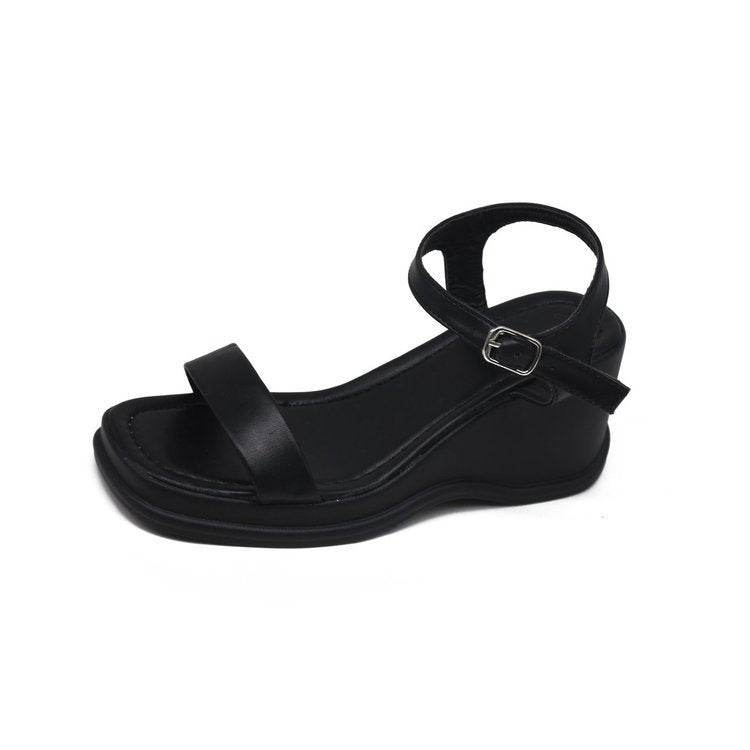 Platform Wedge Sandals Women's Shoes Square Toe Open Toe - MYLUXURY LANE ENTERPRISE